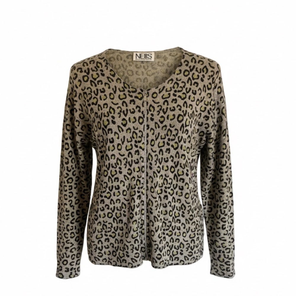 100% Cashmere Animal Print Sweater